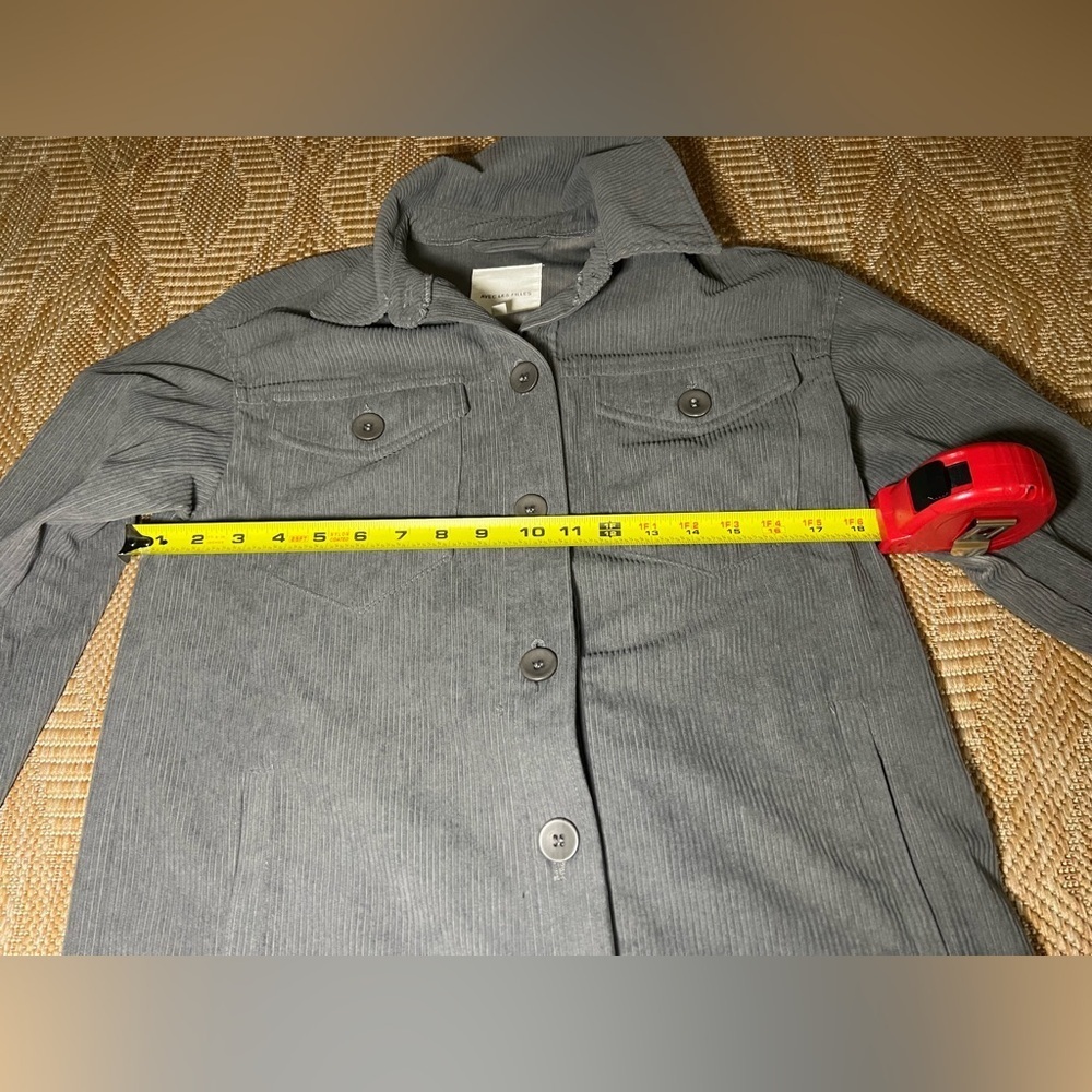 Anthropologie Avec Les Filles Women's Gray Corduroy Oversized Shacket,Size XS - Picture 5 of 8